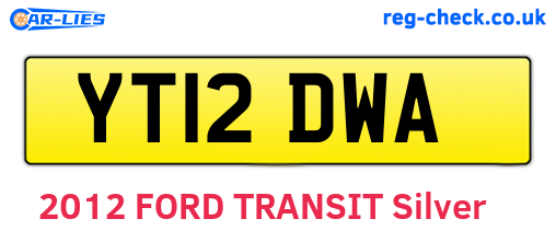 YT12DWA are the vehicle registration plates.