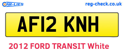 AF12KNH are the vehicle registration plates.