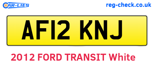 AF12KNJ are the vehicle registration plates.
