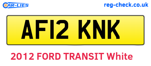 AF12KNK are the vehicle registration plates.
