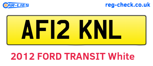 AF12KNL are the vehicle registration plates.