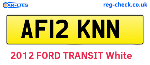 AF12KNN are the vehicle registration plates.