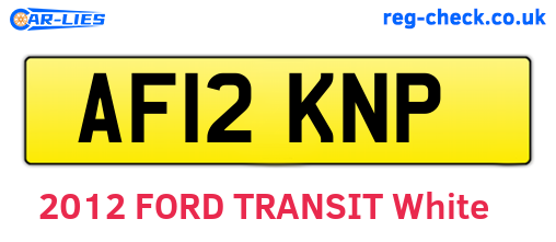 AF12KNP are the vehicle registration plates.