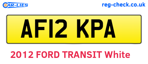 AF12KPA are the vehicle registration plates.
