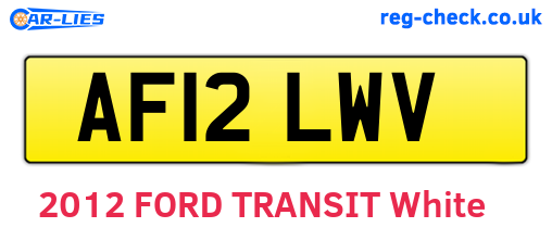 AF12LWV are the vehicle registration plates.