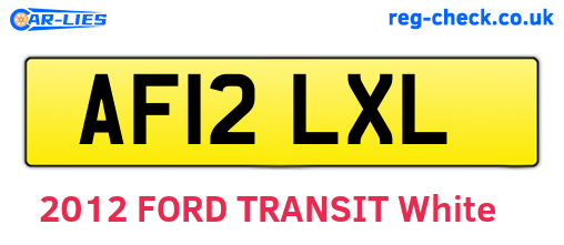 AF12LXL are the vehicle registration plates.