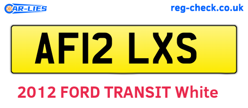 AF12LXS are the vehicle registration plates.
