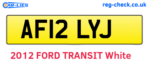 AF12LYJ are the vehicle registration plates.