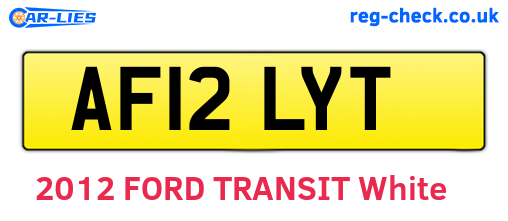 AF12LYT are the vehicle registration plates.