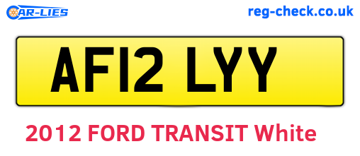 AF12LYY are the vehicle registration plates.