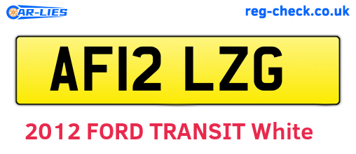AF12LZG are the vehicle registration plates.