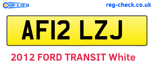 AF12LZJ are the vehicle registration plates.