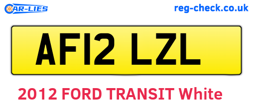 AF12LZL are the vehicle registration plates.
