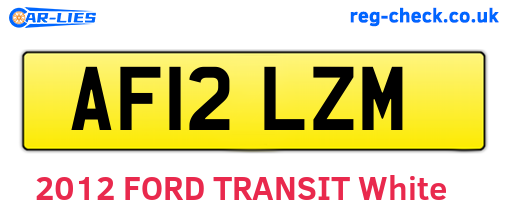 AF12LZM are the vehicle registration plates.