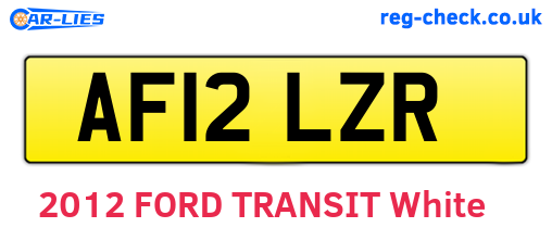 AF12LZR are the vehicle registration plates.