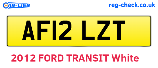 AF12LZT are the vehicle registration plates.