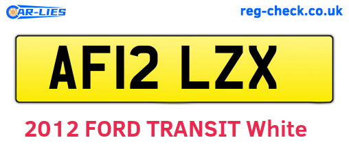 AF12LZX are the vehicle registration plates.