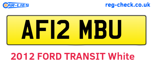 AF12MBU are the vehicle registration plates.