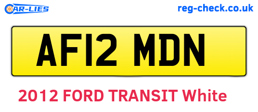 AF12MDN are the vehicle registration plates.
