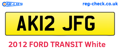 AK12JFG are the vehicle registration plates.