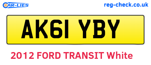 AK61YBY are the vehicle registration plates.
