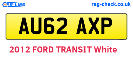 AU62AXP are the vehicle registration plates.