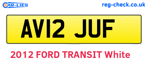 AV12JUF are the vehicle registration plates.