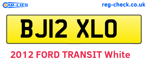BJ12XLO are the vehicle registration plates.