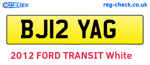 BJ12YAG are the vehicle registration plates.