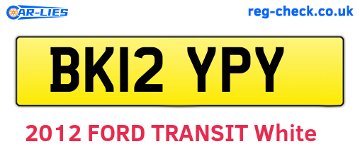 BK12YPY are the vehicle registration plates.