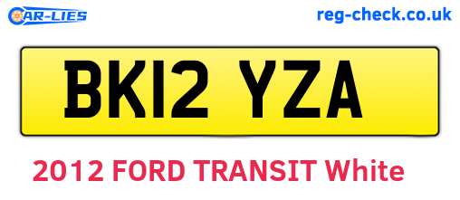 BK12YZA are the vehicle registration plates.
