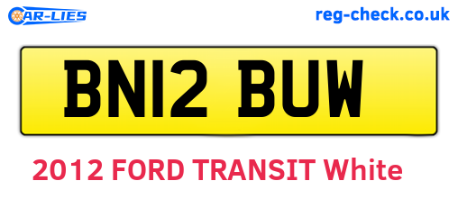 BN12BUW are the vehicle registration plates.
