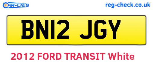 BN12JGY are the vehicle registration plates.