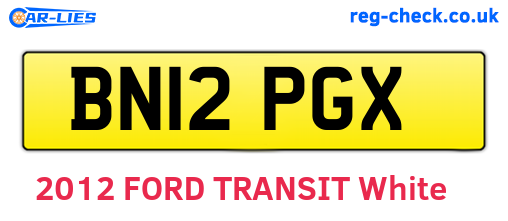 BN12PGX are the vehicle registration plates.