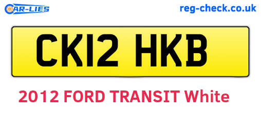 CK12HKB are the vehicle registration plates.
