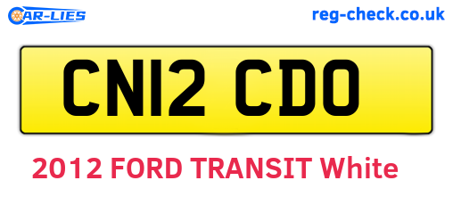 CN12CDO are the vehicle registration plates.