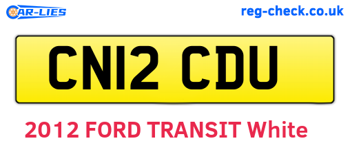 CN12CDU are the vehicle registration plates.