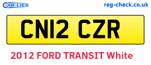 CN12CZR are the vehicle registration plates.