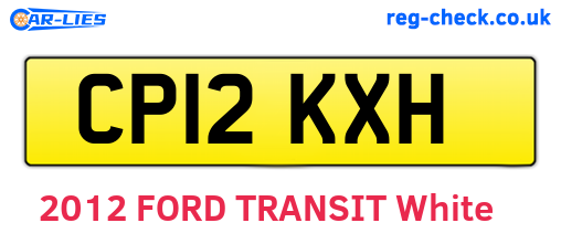 CP12KXH are the vehicle registration plates.