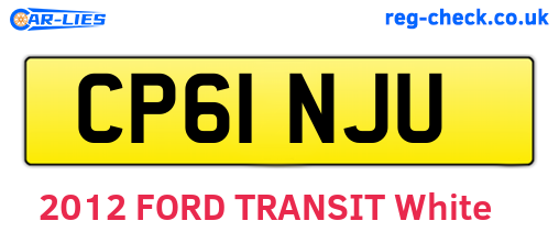 CP61NJU are the vehicle registration plates.