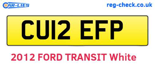 CU12EFP are the vehicle registration plates.