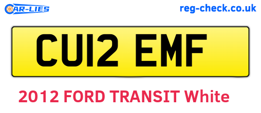 CU12EMF are the vehicle registration plates.