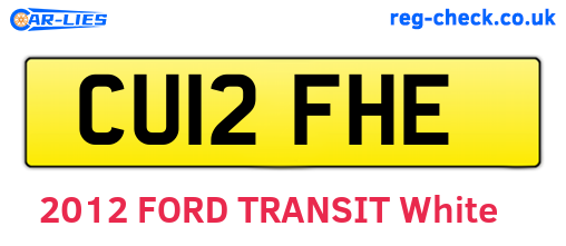 CU12FHE are the vehicle registration plates.
