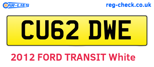 CU62DWE are the vehicle registration plates.