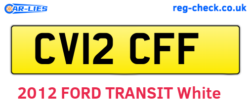 CV12CFF are the vehicle registration plates.