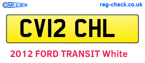 CV12CHL are the vehicle registration plates.