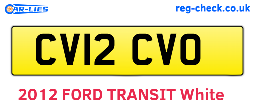 CV12CVO are the vehicle registration plates.