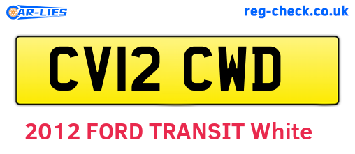 CV12CWD are the vehicle registration plates.