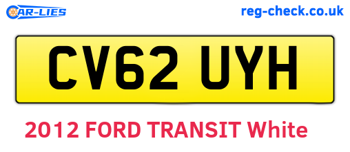 CV62UYH are the vehicle registration plates.