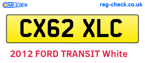CX62XLC are the vehicle registration plates.